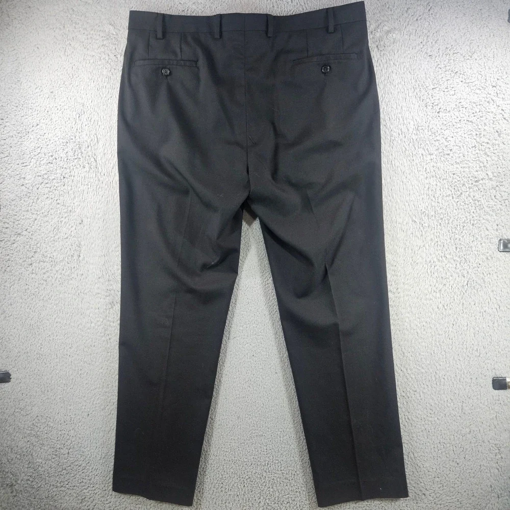 Lauren Ralph Lauren Mens Dress Pants Black Flat Front 38W x 32L Stretch Trousers